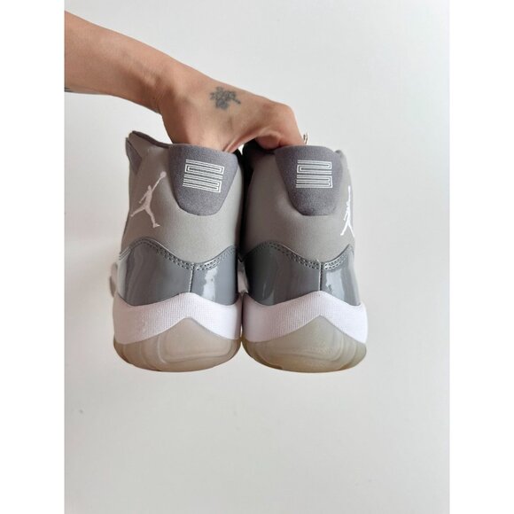 NIB 2010 NIKE Air Jordan 11 Retro Cool Grey Leather Lace Up Sneakers, Size 9.5 - Picture 8 of 16